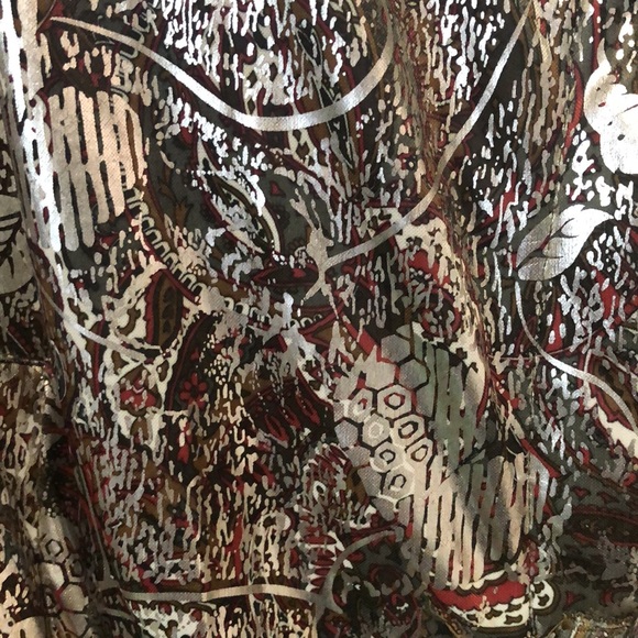 Vintage Pacific I.D. jacket Women's Ones Size coat foil look abstract art deco - Picture 5 of 11